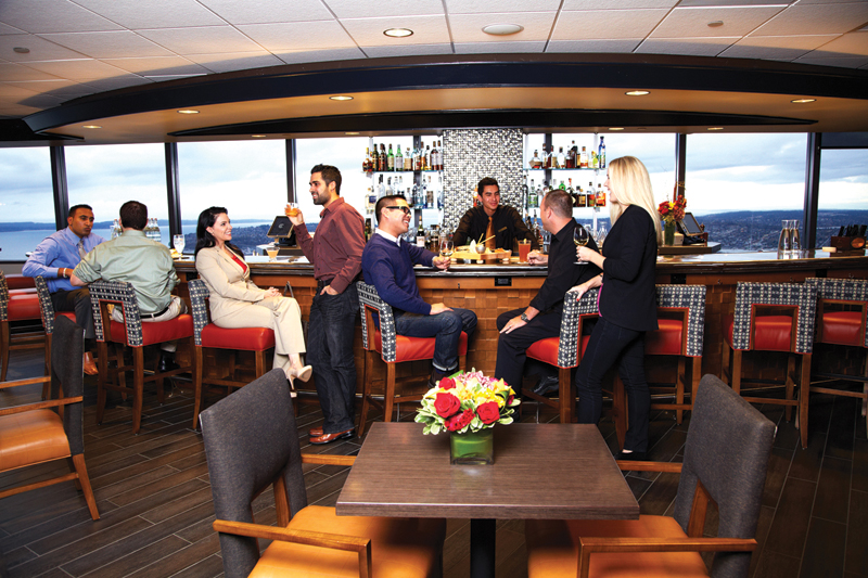 Business, sports and alumni clubs, such as The Columbia Tower Club in Seattle (left), comprise about a quarter of ClubCorp’s portfolio.