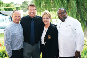 The management at Spanish Trail CC (from left: Robb Rizor, Head Golf Pro; Bill Rowden, General Manager; Kathy Baldieri, Director of F&B/Catering; and Albert D. Washington, Executive Chef) works closely with members to enhance the club experience, incorporating the help of a group of member-owners, and an active, dedicated Board.