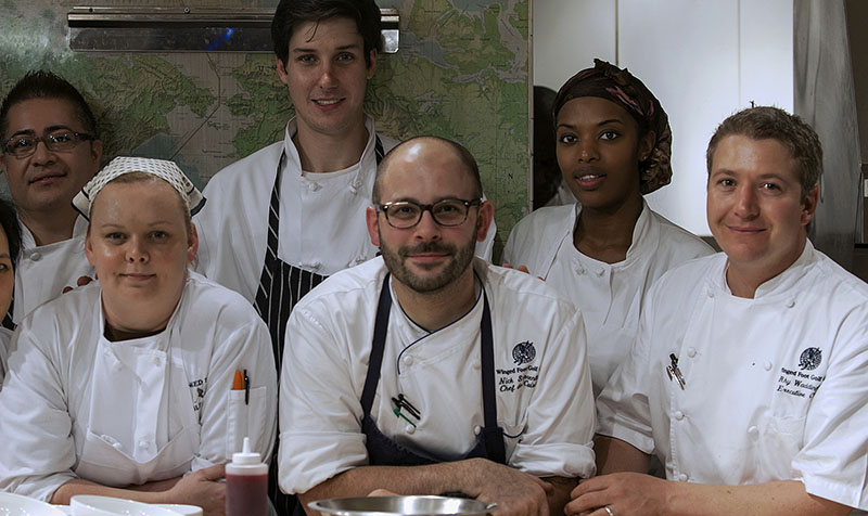 Back from left to right: Salvador Castrejon, Kevin Lindgren, Chrissy Bennett. Front from left to right: Beth Shea, Nicholas Sorrentino, Rhy Waddington.
