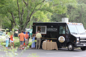 First conceived as a short-term solution to feed members during a dining-room renovation, Farmington CC’s food truck has become a “social gathering spot,” reports Executive Chef Michael Matarazzo, who now applies special creativity to “familiar and approachable foods” that are served around weekly themes from its window. 