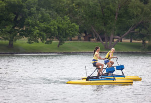 Lake Austin Spa Resort takes advantage of its temperate lakeside setting while developing its unique roster of fitness classes, from classics like yoga to a Hydro-Bike interval class on Lake Austin.