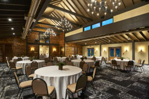 John Piney’s Barn includes one of the larger dining rooms on the Pursell Farms property, as part of a meeting space that has been created for multimedia presentations, movies and receptions.