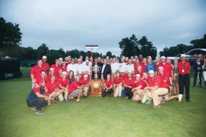 After Jimmy Walker hoisted the Wanamaker Trophy as the 2016 PGA Champion, he made sure to pose with the members of the course maintenance team who stood out as the tournament’s other top  performers, by ensuring an on-schedule finish despite a week that brought four inches of rain (two alone during the third round). Fittingly, Walker held up a squeegee for the photo, to acknowledge a piece of equipment that made nearly as much of a contribution to his win as his golf clubs.