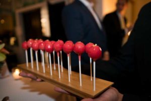 Foie Gras–Crab Apple Lollipops