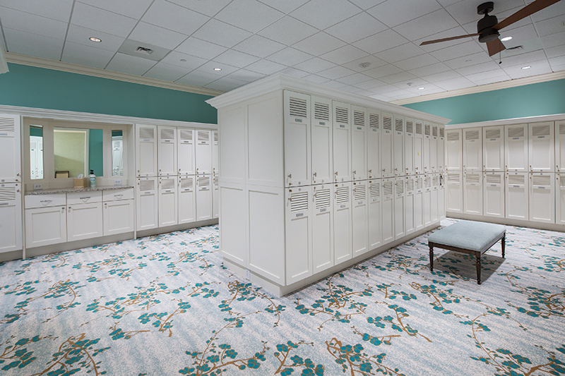 Locker rooms are essential component of club’s overall design.