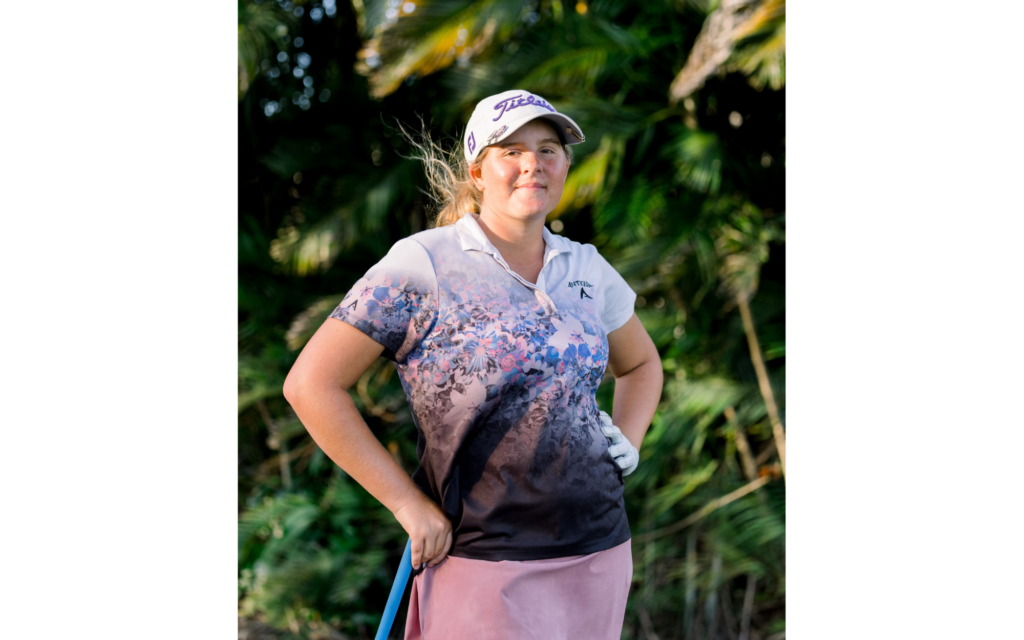 Female teen golfer