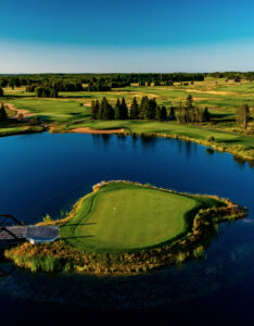 island green on a golf course