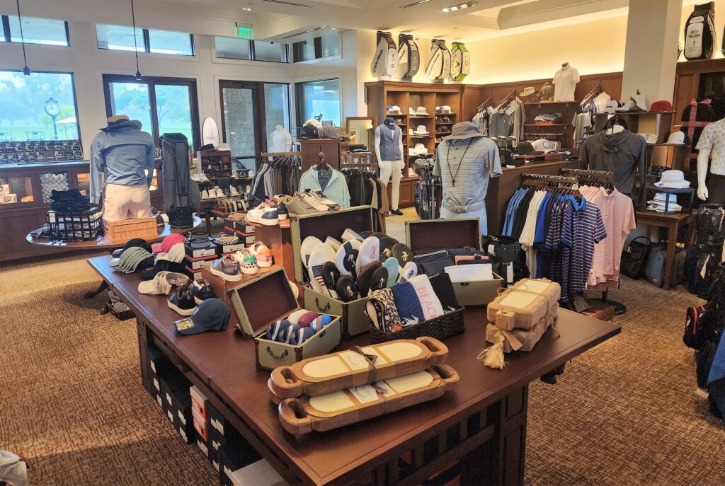 pro shop with golf merchandise