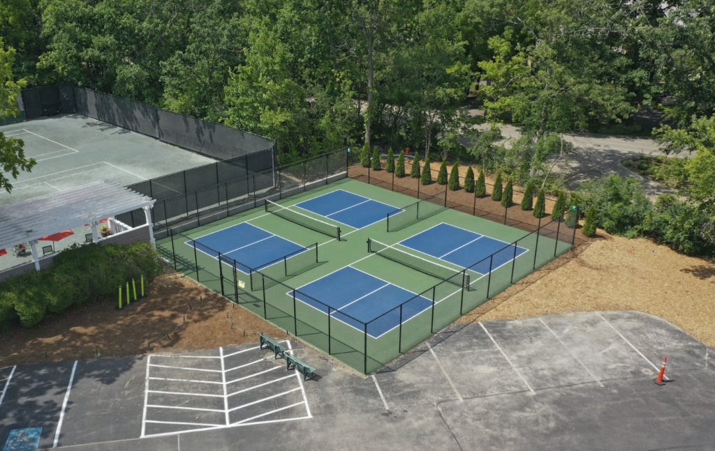 Two pickleball courts.